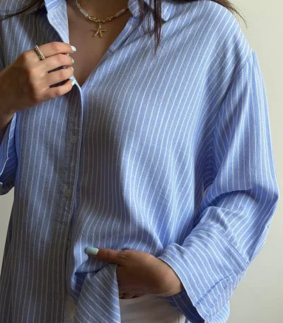 خرید شومیز لینن Bershka کوک‌دوزی شده