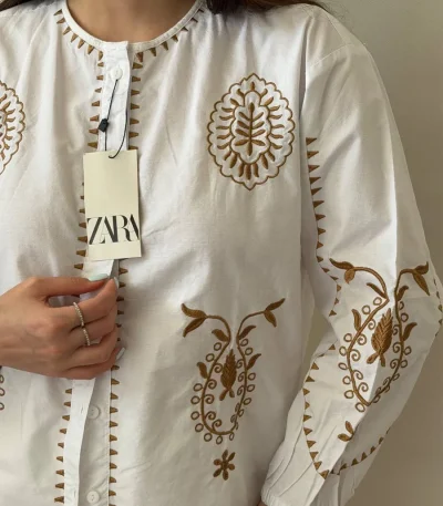 خرید شومیز جلوباز Zara