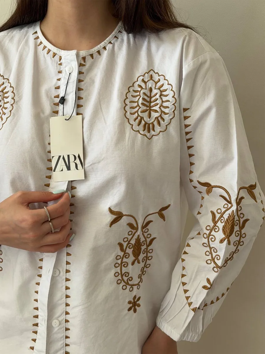خرید شومیز جلوباز Zara