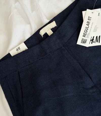 شلوار لینن بگ H&M